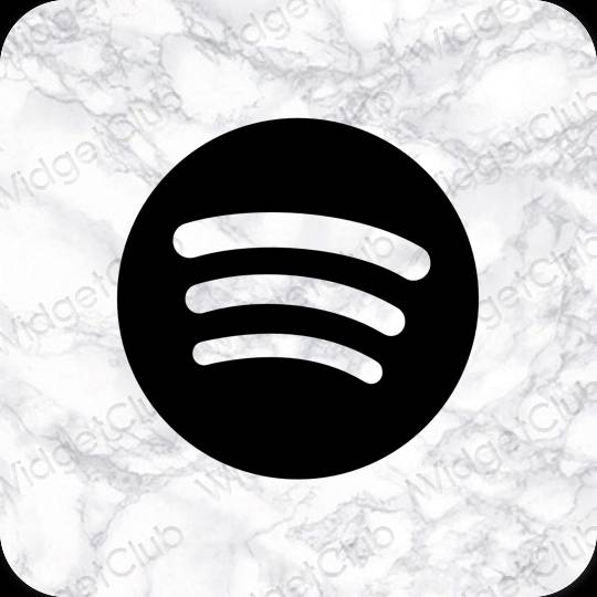 Estetický Černá Spotify ikony aplikací