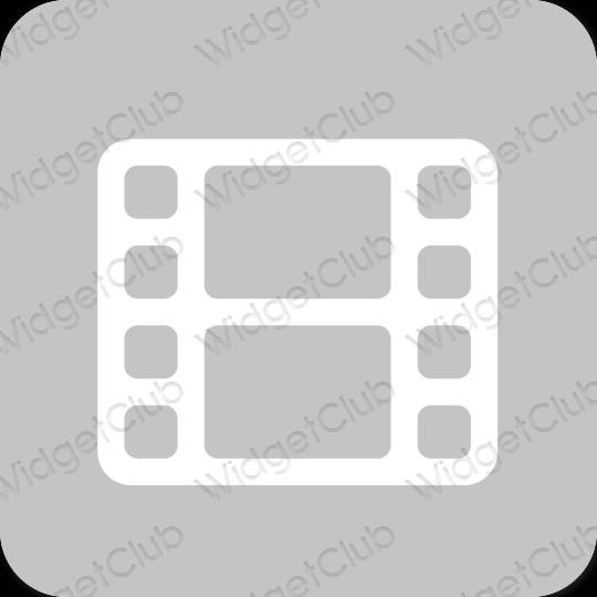 Æstetisk grå Tver app ikoner