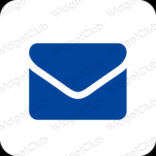 Estetinis mėlyna Mail programėlių piktogramos