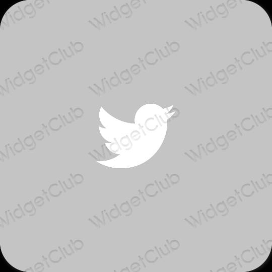 Estetski siva Twitter ikone aplikacija