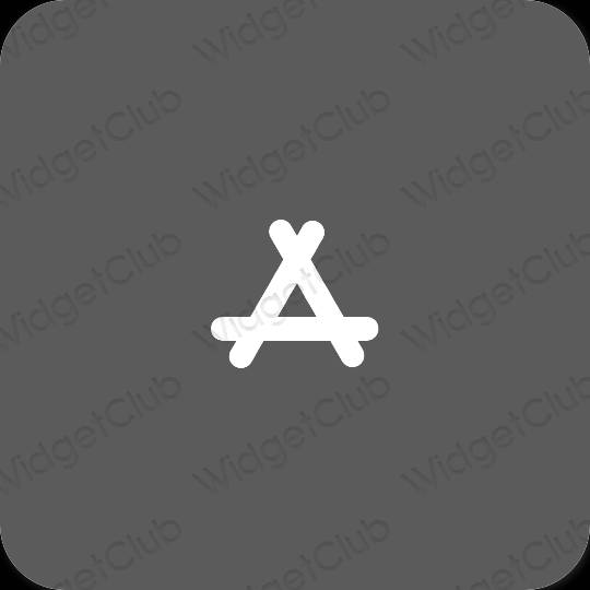 Esztétika szürke AppStore alkalmazás ikonok