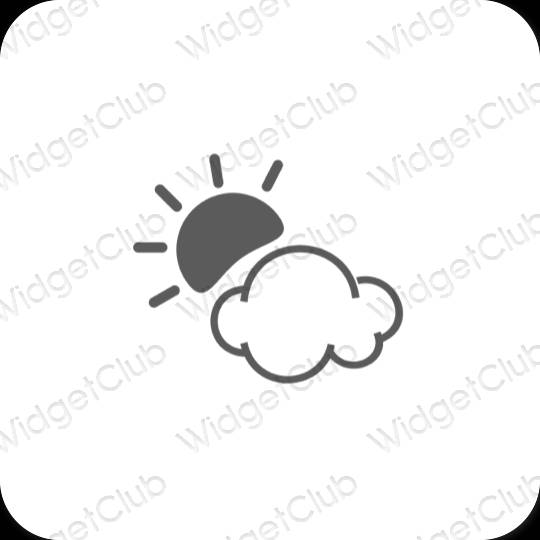 Esthetische Weather app-pictogrammen