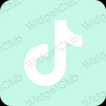 Estetico blu pastello TikTok icone dell'app