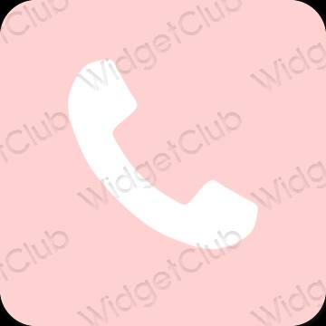 Естетски розе Phone иконе апликација