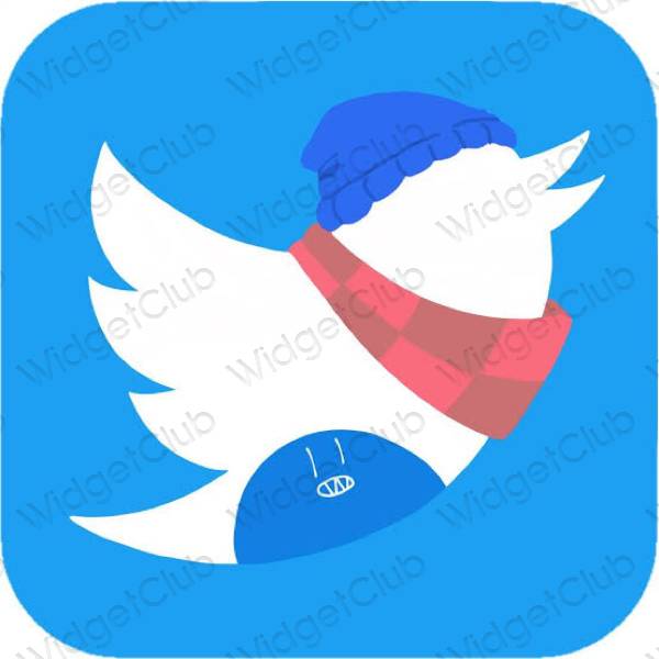 Icônes d'application Twitter esthétiques