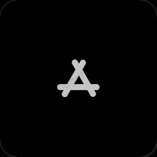 Estetsko Črna AppStore ikone aplikacij