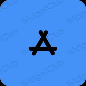 Esthétique bleu fluo AppStore icônes d'application