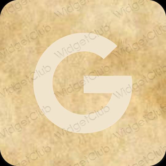 审美的 浅褐色的 Google 应用程序图标