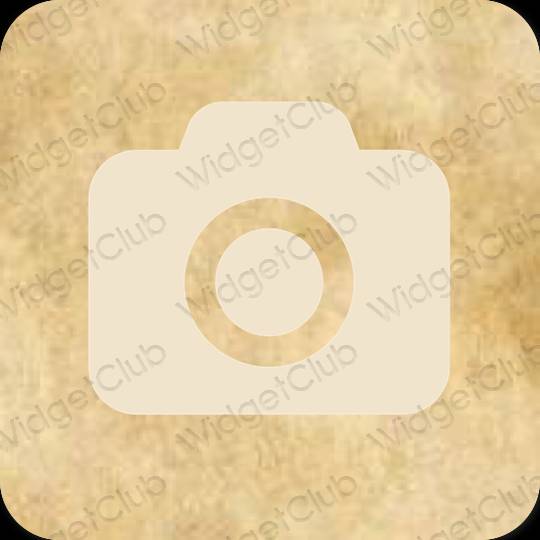 Estetik kuning air Camera ikon aplikasi