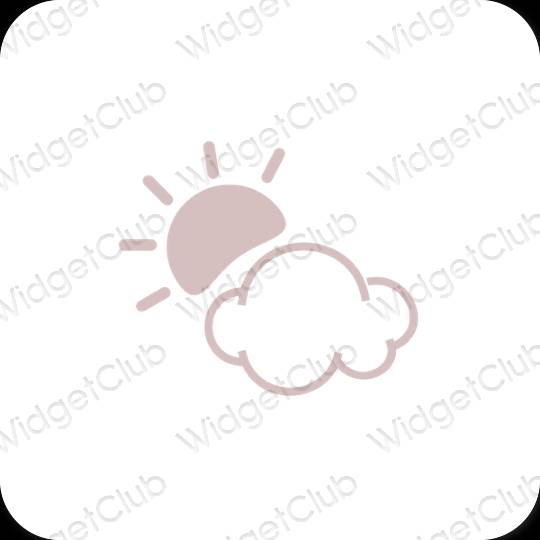 Esthetische Weather app-pictogrammen