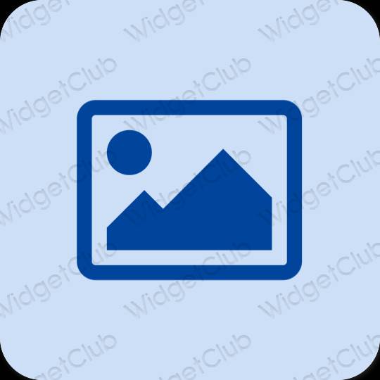 Estetické pastelovo modrá Safari ikony aplikácií