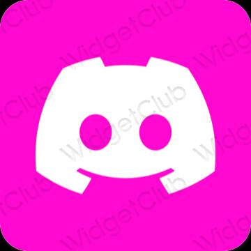 미적인 네온 핑크 discord 앱 아이콘