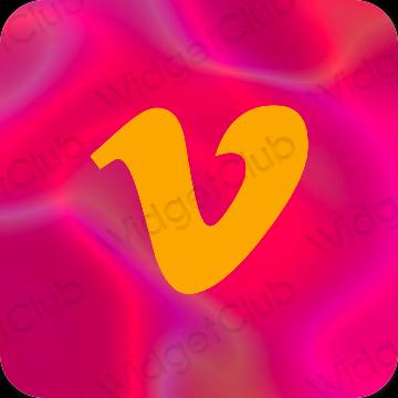 Estetico arancia Vimeo icone dell'app