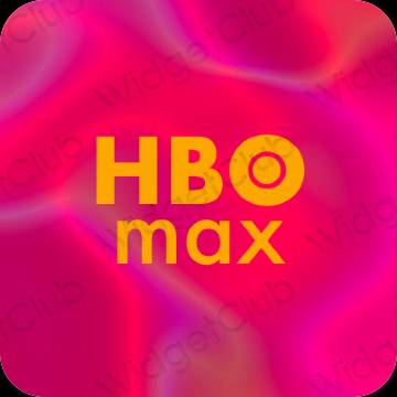 Ästhetisch Orange HBO MAX App-Symbole