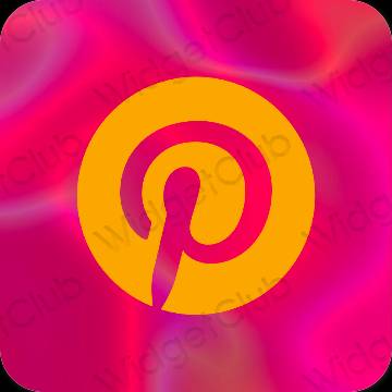 Æstetisk orange Pinterest app ikoner