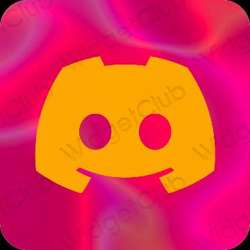 Estetisk orange discord app ikoner