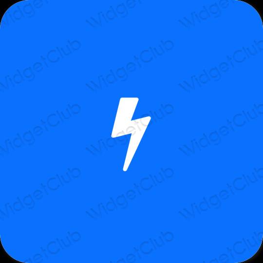 Estético azul Safari iconos de aplicaciones