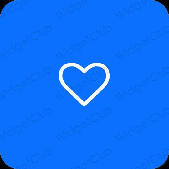 אֶסתֵטִי כחול ניאון Safari סמלי אפליקציה