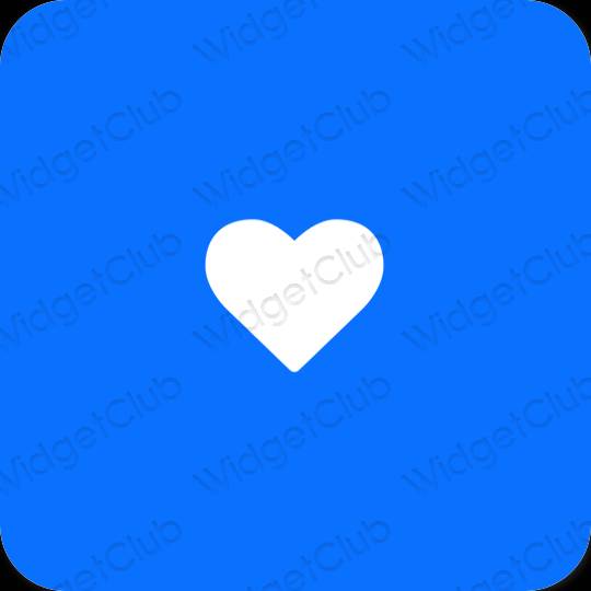 Естетичен син Safari икони на приложения