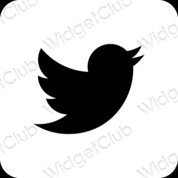 Icônes d'application Twitter esthétiques