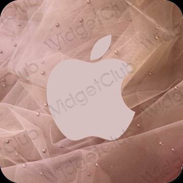 Esteettinen vaaleanpunainen Apple Store sovelluskuvakkeet