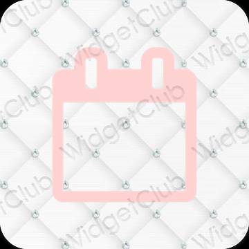 Aesthetic pink Calendar app icons