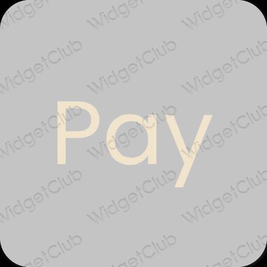 Esteettinen harmaa PayPay sovelluskuvakkeet