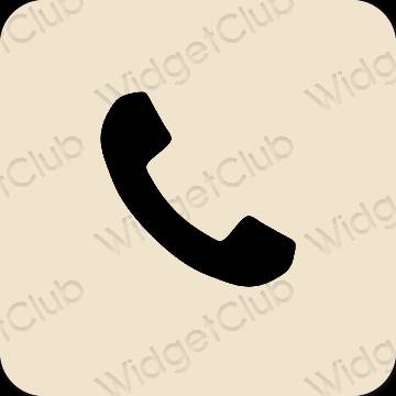 Stijlvol beige Phone app-pictogrammen