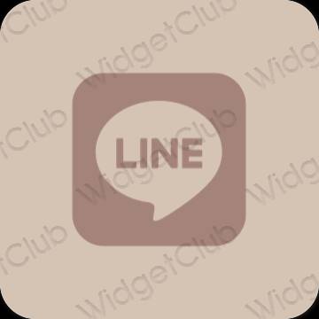Estetski bež LINE ikone aplikacija