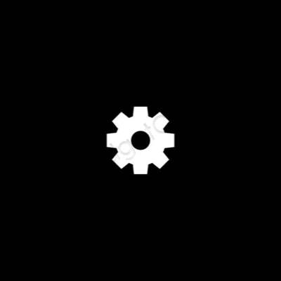 Estetski crno Settings ikone aplikacija