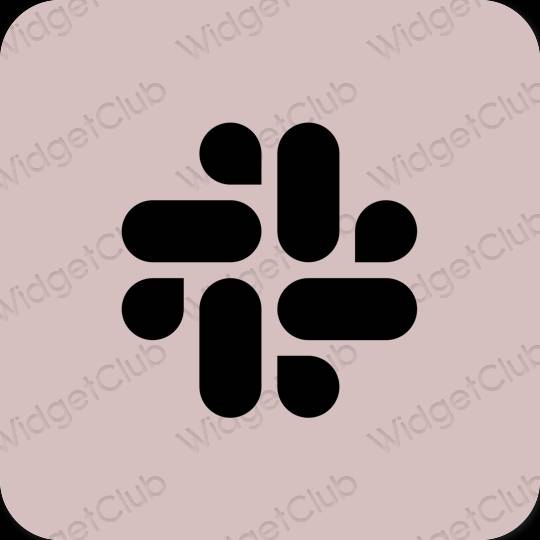 Estetico rosa pastello Slack icone dell'app