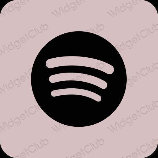 Αισθητικός παστέλ ροζ Spotify εικονίδια εφαρμογών