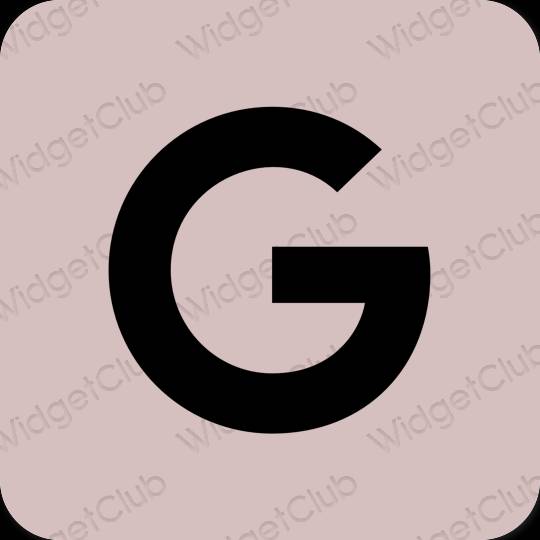 Естетски пастелно розе Google иконе апликација