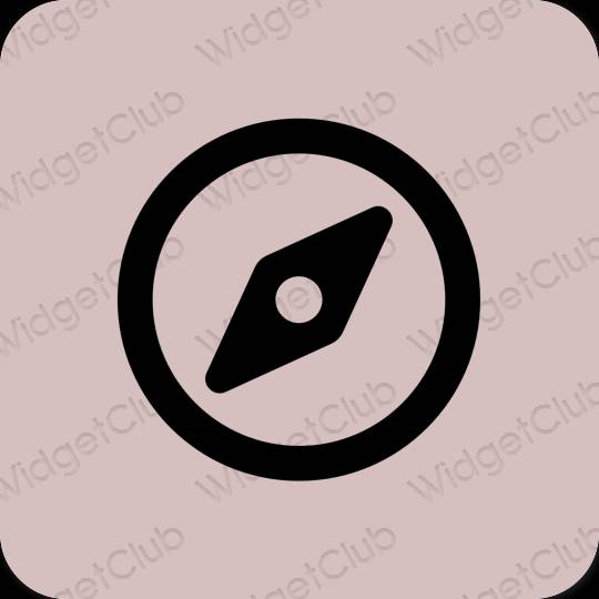 Estetico rosa pastello Safari icone dell'app