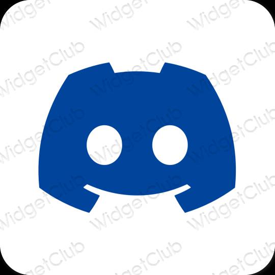 Stijlvol blauw discord app-pictogrammen
