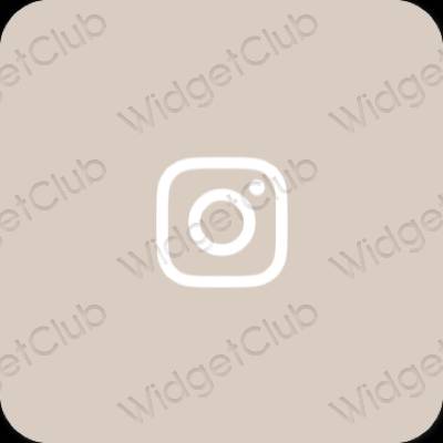 Æstetisk beige Instagram app ikoner