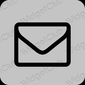 Aesthetic gray Mail app icons