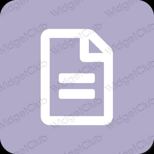 Estetski ljubičasta Notes ikone aplikacija