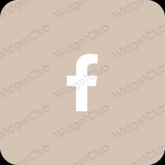 Estetik kuning air Facebook ikon aplikasi