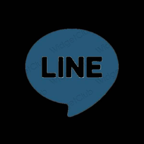 Estetický nachový LINE ikony aplikací