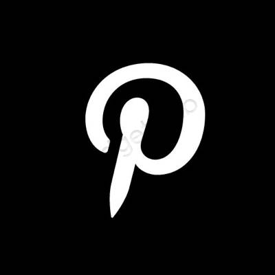 Aesthetic black Pinterest app icons