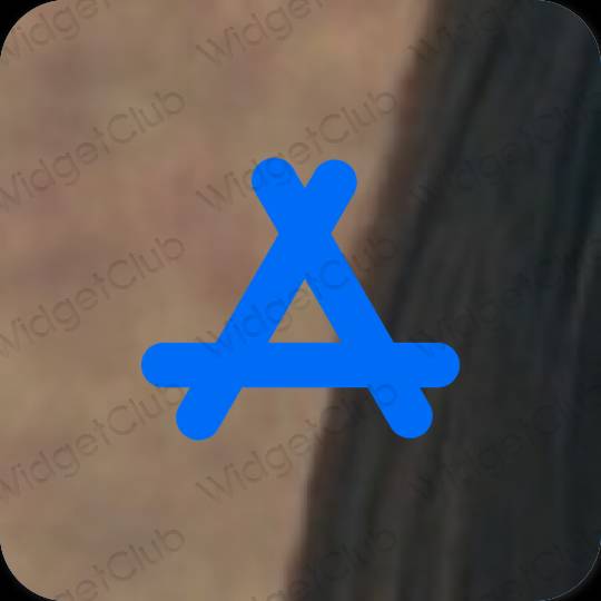 אֶסתֵטִי כחול ניאון AppStore סמלי אפליקציה