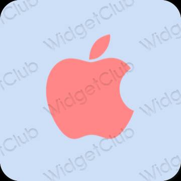 Estetski pastelno plava Apple Store ikone aplikacija