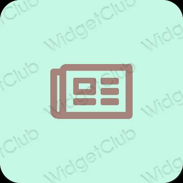 Ästhetisch pastellblau Notes App-Symbole