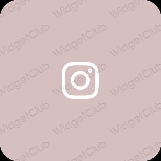 Aesthetic pastel pink Instagram app icons