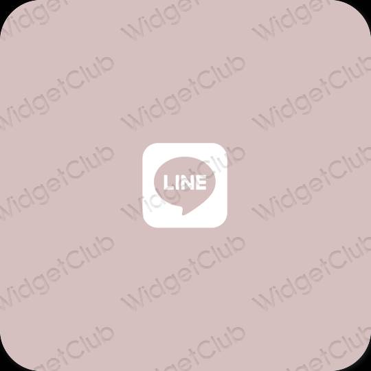 Aesthetic pink LINE app icons