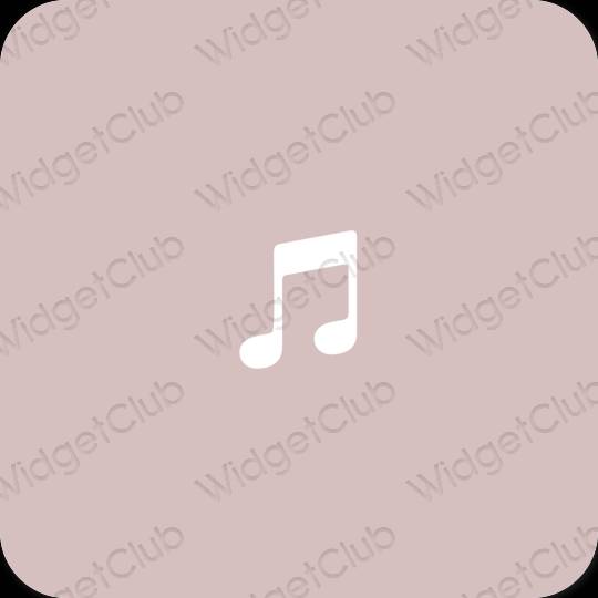 Stijlvol roze Music app-pictogrammen