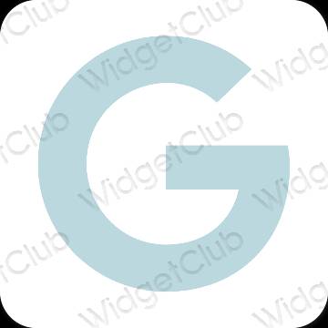 Αισθητικός παστέλ μπλε Google εικονίδια εφαρμογών