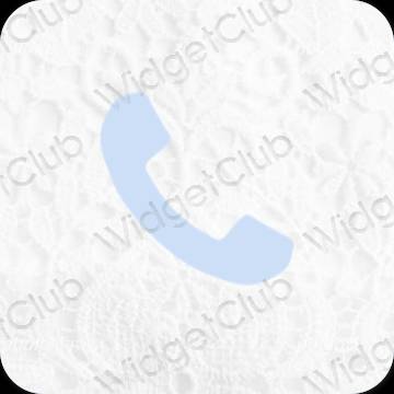 审美的 淡蓝色 Phone 应用程序图标
