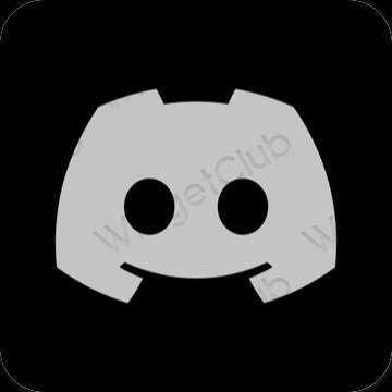 Estetico grigio discord icone dell'app